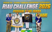Dua Emas Beruntun! Bripda Mega Polres Kampar Juara Taekwondo Riau Challenge dan Piala Panglima TNI