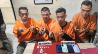 Digerebek di Pondok Kolam Ikan, 4 Pengedar Sabu di Kuok Dibekuk Polisi