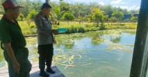 Dukung Asta Cita Presiden, Bhabinkamtibmas  Polsek Tambang Sambangi Kolam Ikan Warga di Kampa