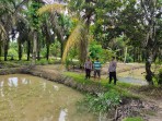 Bhabinkamtibmas Polsek Lubuk Batu Jaya Sambangi Pembudidaya Ikan Mandiri