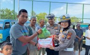 Polantas Menyapa Sambut Hari Bhayangkara ke-80, Polda Riau Salurkan Paket Bansos dan Air Bersih