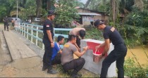 Akses Harapan Terbuka, Satbrimob Polda Riau Rampungkan Pembangunan Jembatan di Rokan Hulu