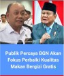Publik Percaya BGN Akan Lebih Fokus Perbaiki Kualitas Program Makan Bergizi Gratis