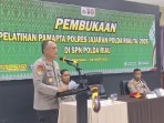 Polda Riau Gelar Pelatihan Kompetensi PAMAPTA, Jadi Garda Terdepan Pelayanan Polri