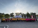 Jelang Hari Bhayangkara dan Pembukaan Pekan Olahraga Kapolri Cup,Polres Inhu Gelar Senam Bersama TNI