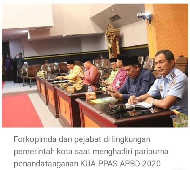 DPRD Pekanbaru Gelar Paripurna Penandatanganan KUA-PPAS APBD 2020