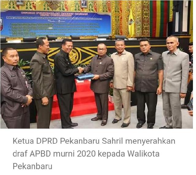 DPRD Pekanbaru Sahkan Pemakaian APBD Murni 2020 Sebesar Rp2,34 T